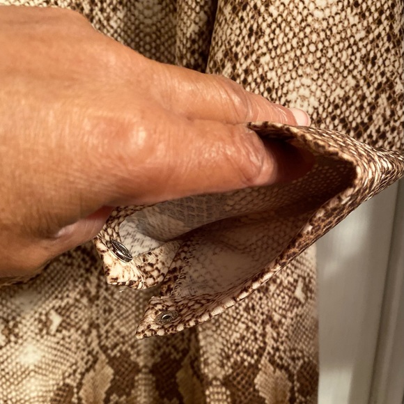 NWT NEW YO & CO DUSTER TRENCH COAT JACKET 100% POLYESTER SNAKESKIN L 39 F/40 B - Picture 3 of 16